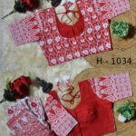 PURE COTTON FABRIC, CONTRAST EMBROIDERY BLOUSE